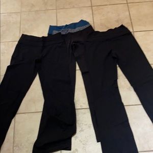3 pairs lululemon flare leggings size 8